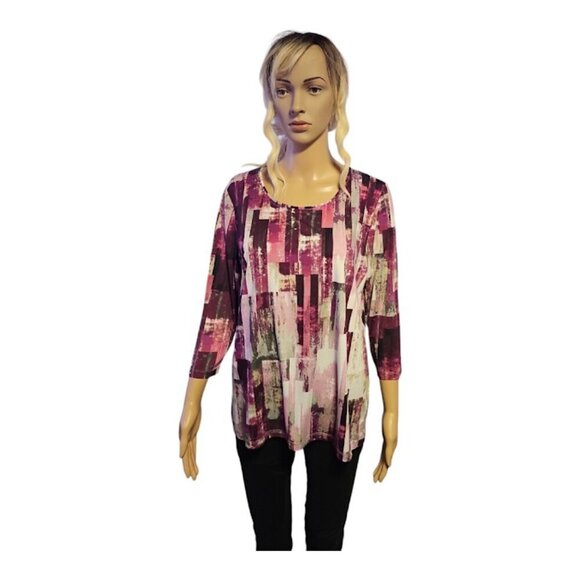 Alia purple and pink pattern  top - Picture 1 of 6